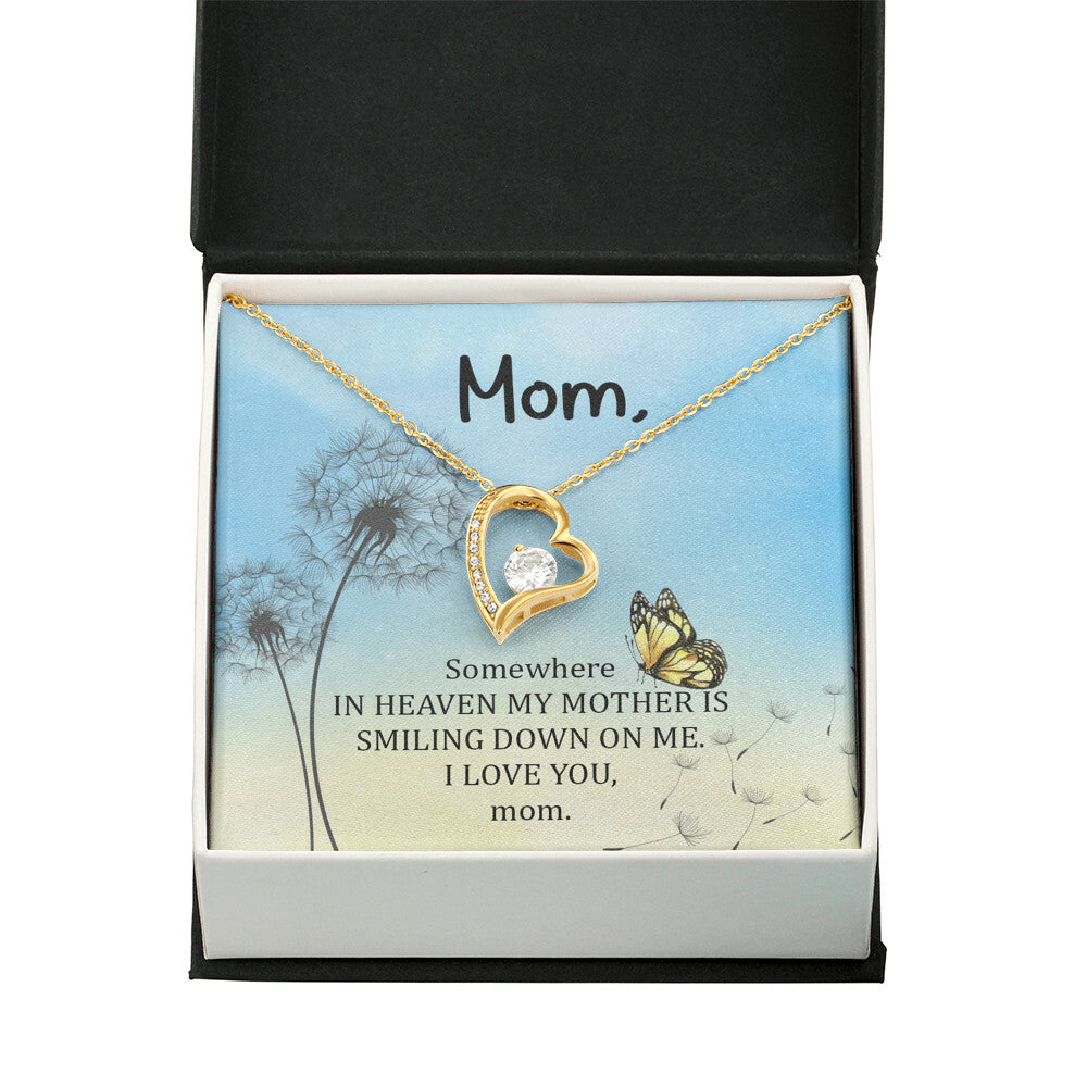 To Mom Remembrance Message Somewhere in heaven Forever Necklace w Message Card-Express Your Love Gifts