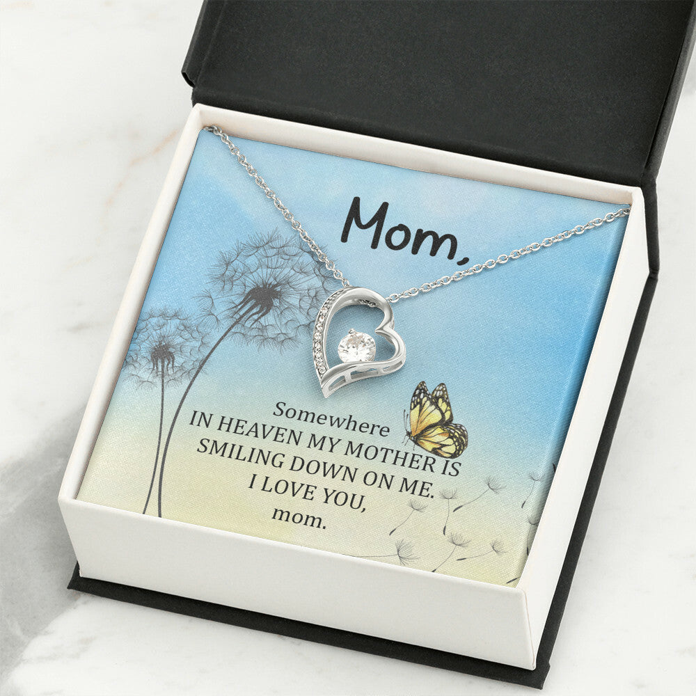 To Mom Remembrance Message Somewhere in heaven Forever Necklace w Message Card-Express Your Love Gifts