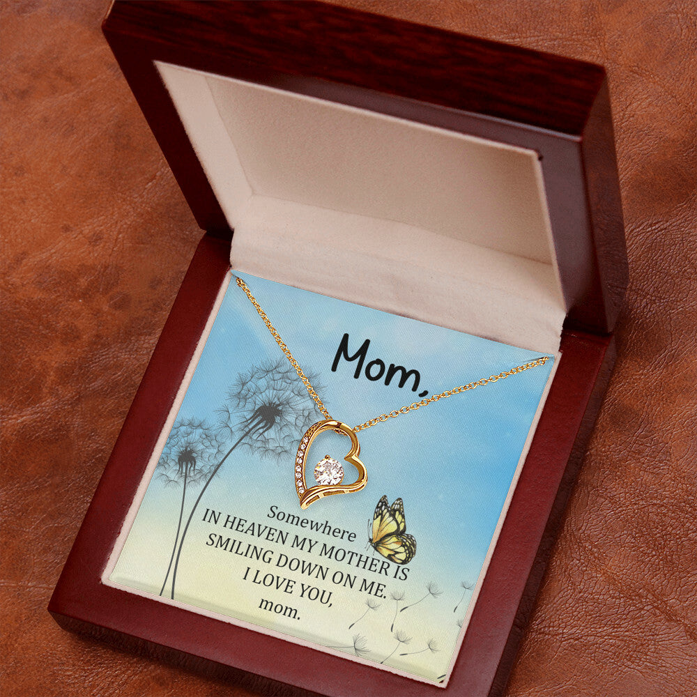 To Mom Remembrance Message Somewhere in heaven Forever Necklace w Message Card-Express Your Love Gifts