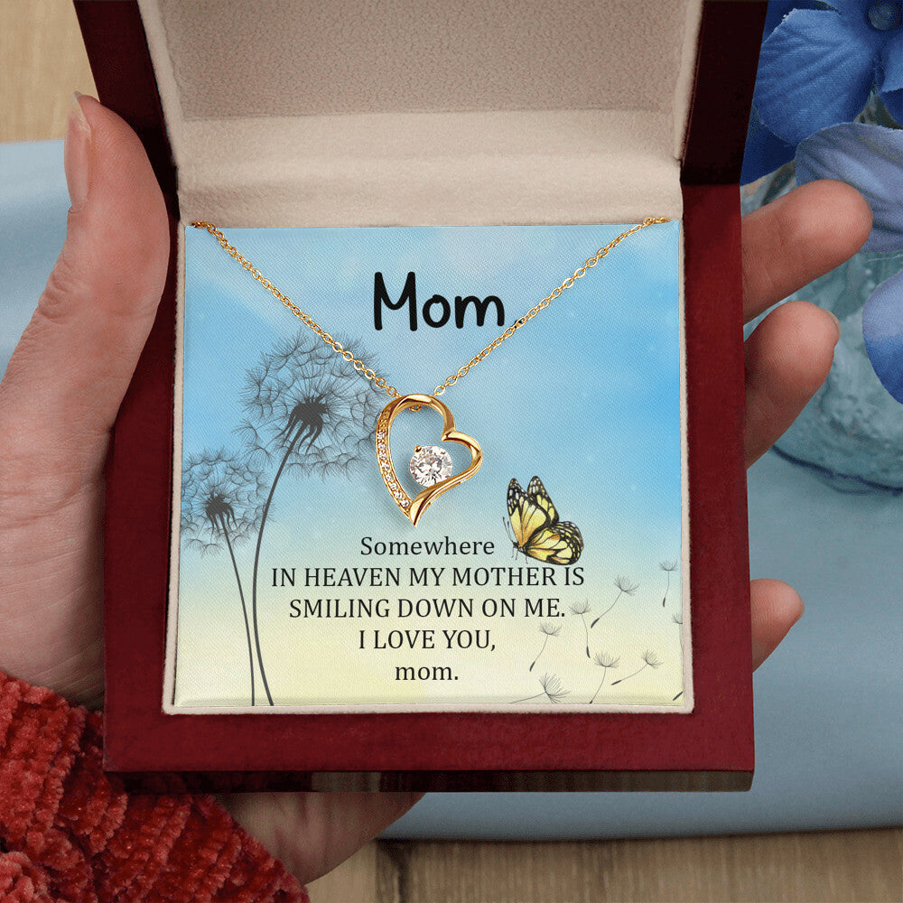 To Mom Remembrance Message Somewhere in heaven Forever Necklace w Message Card-Express Your Love Gifts