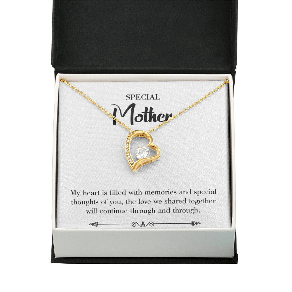 To Mom Remembrance Message Special Mother White Forever Necklace w Message Card-Express Your Love Gifts