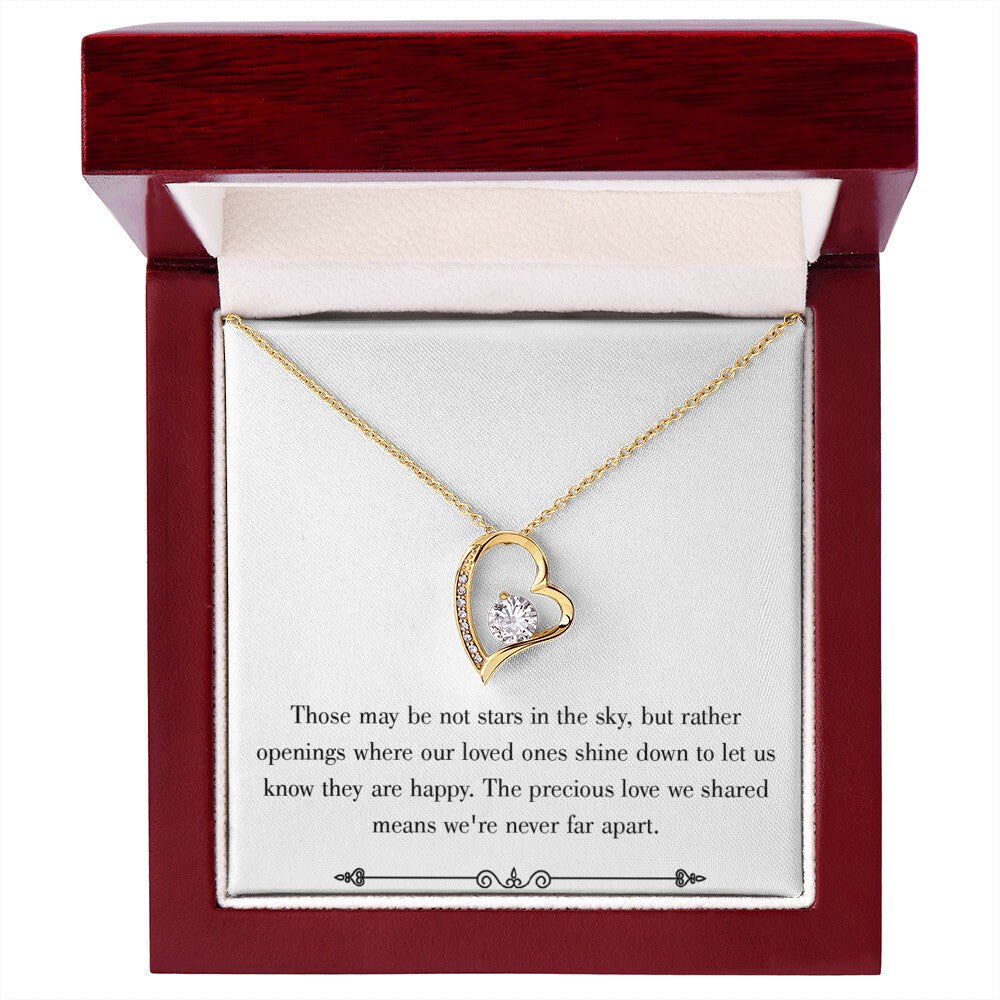 To Mom Remembrance Message Stars in the Sky White Forever Necklace w Message Card-Express Your Love Gifts