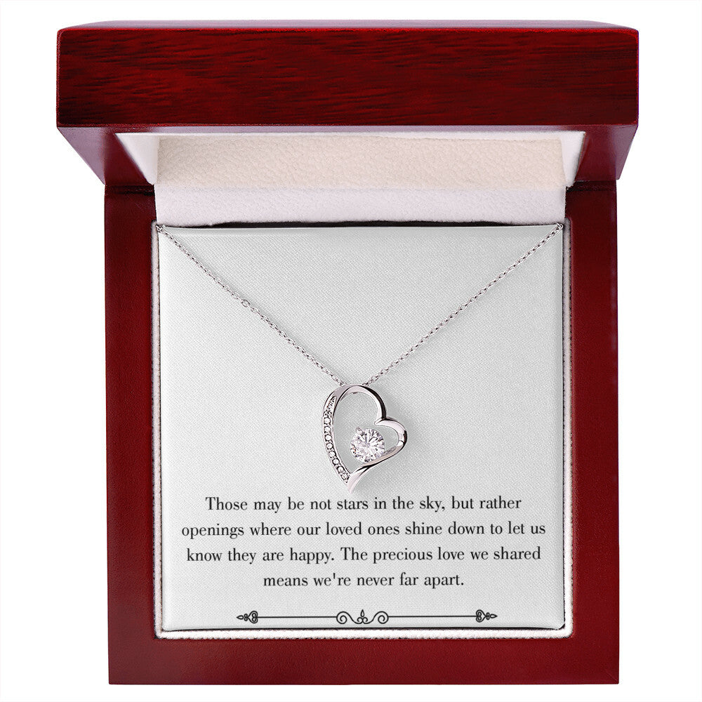 To Mom Remembrance Message Stars in the Sky White Forever Necklace w Message Card-Express Your Love Gifts