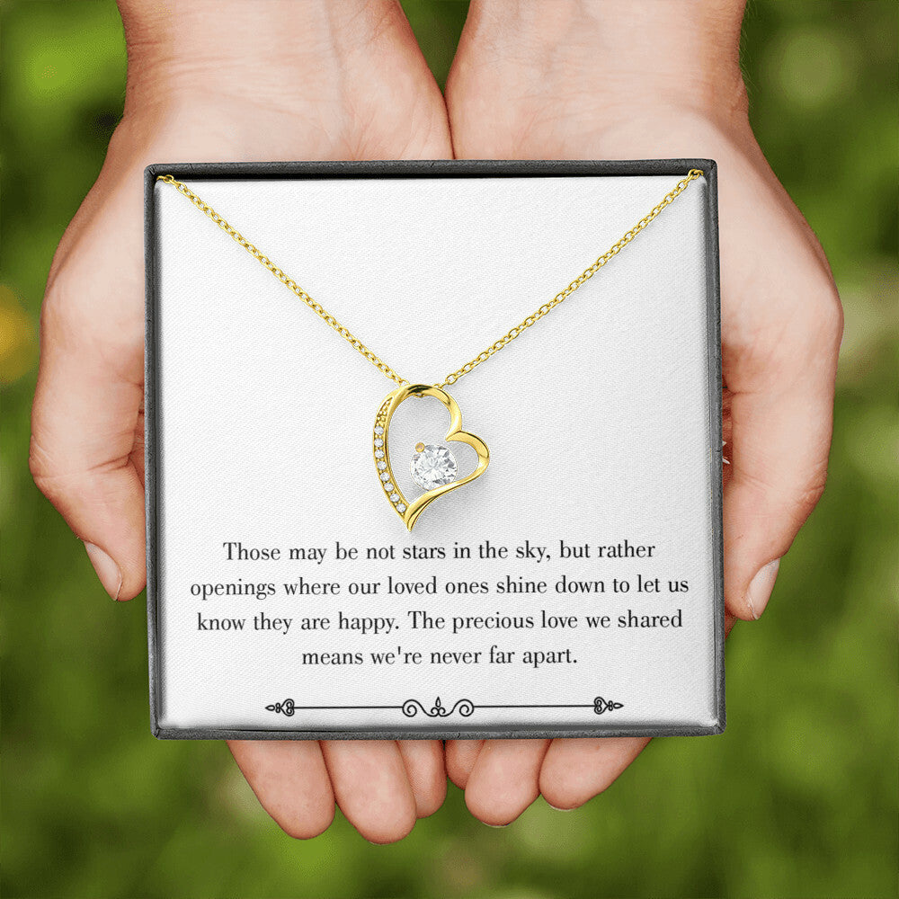 To Mom Remembrance Message Stars in the Sky White Forever Necklace w Message Card-Express Your Love Gifts