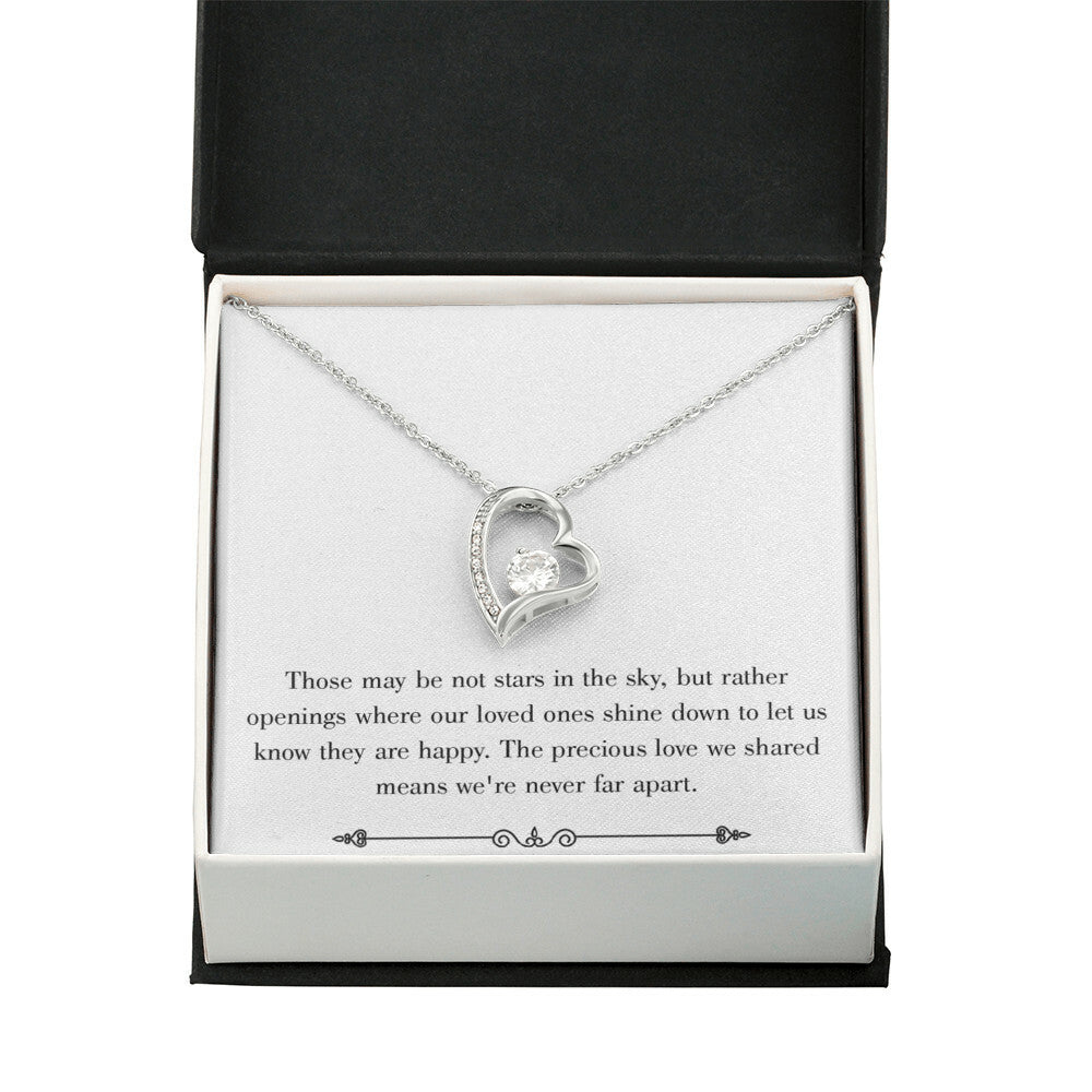 To Mom Remembrance Message Stars in the Sky White Forever Necklace w Message Card-Express Your Love Gifts