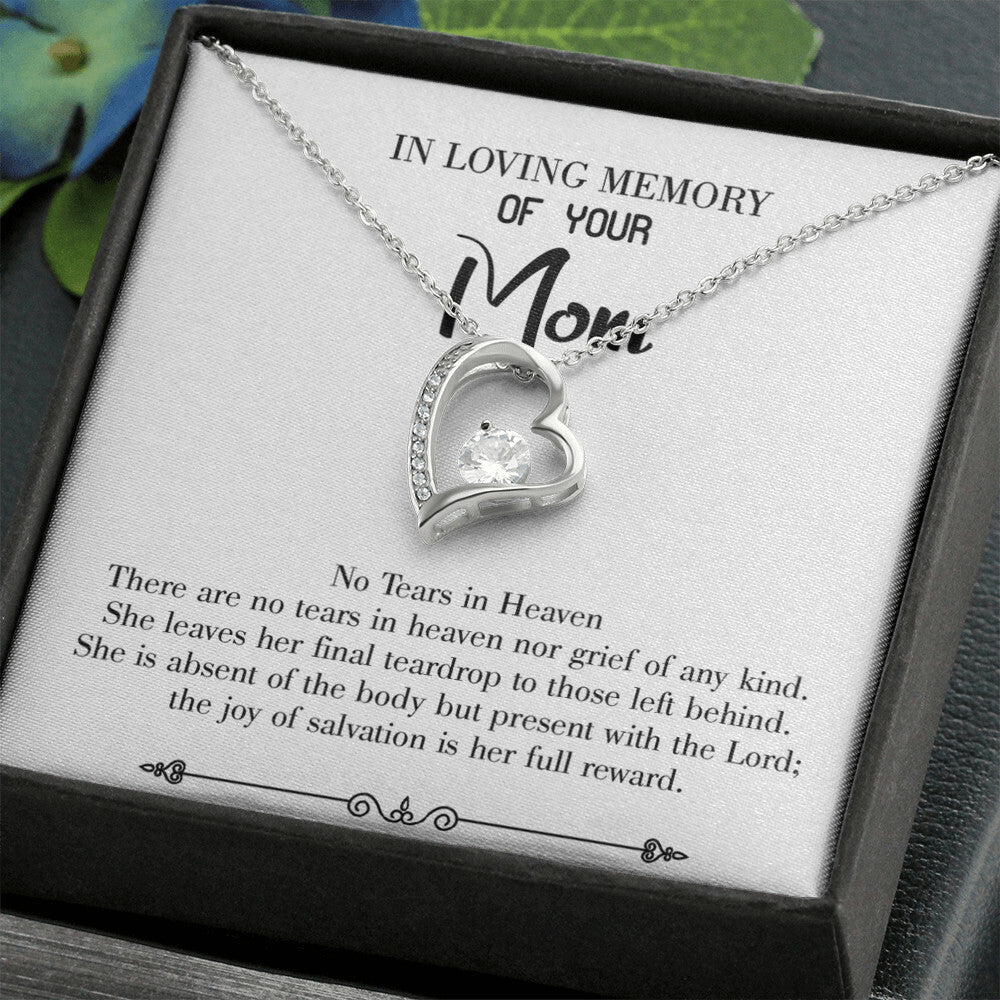 To Mom Remembrance Message Tears in Heaven Forever Necklace w Message Card-Express Your Love Gifts