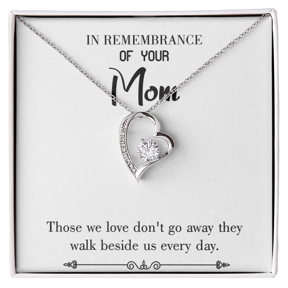 To Mom Remembrance Message Those we Love White Forever Necklace w Message Card-Express Your Love Gifts