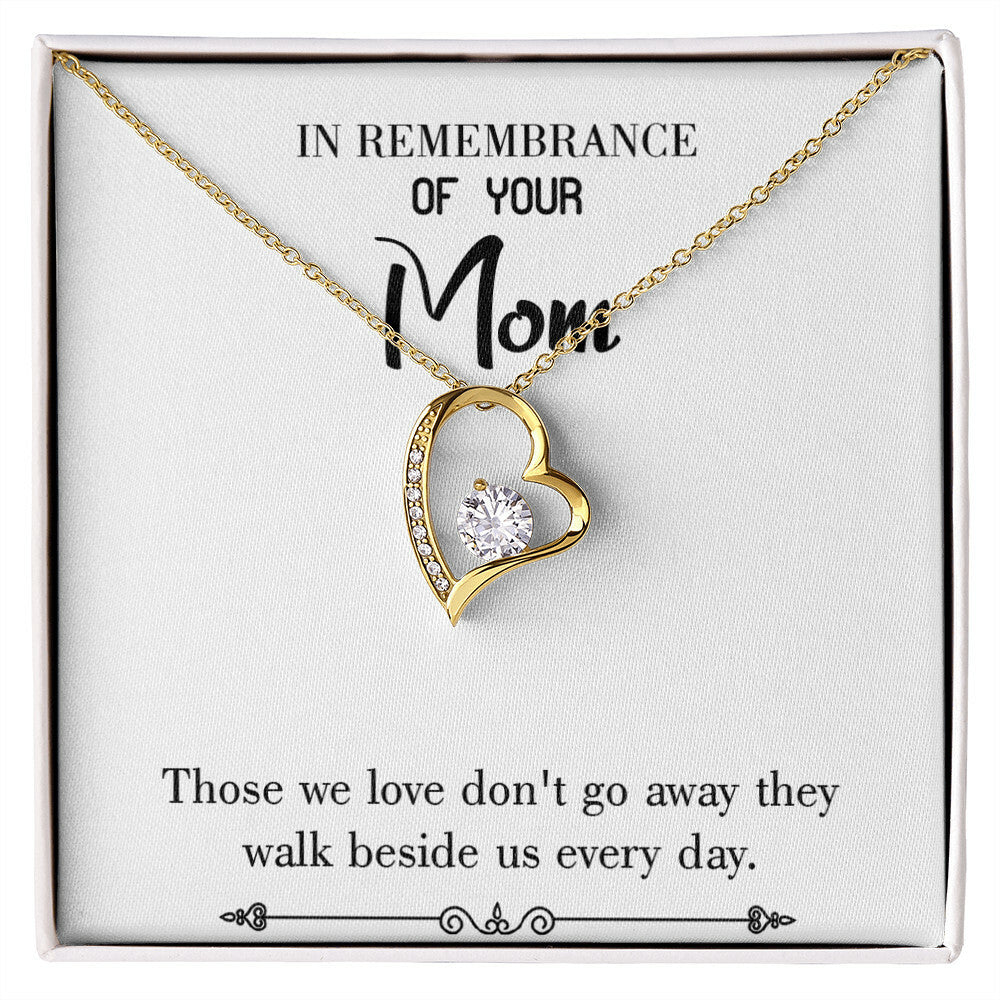 To Mom Remembrance Message Those we Love White Forever Necklace w Message Card-Express Your Love Gifts