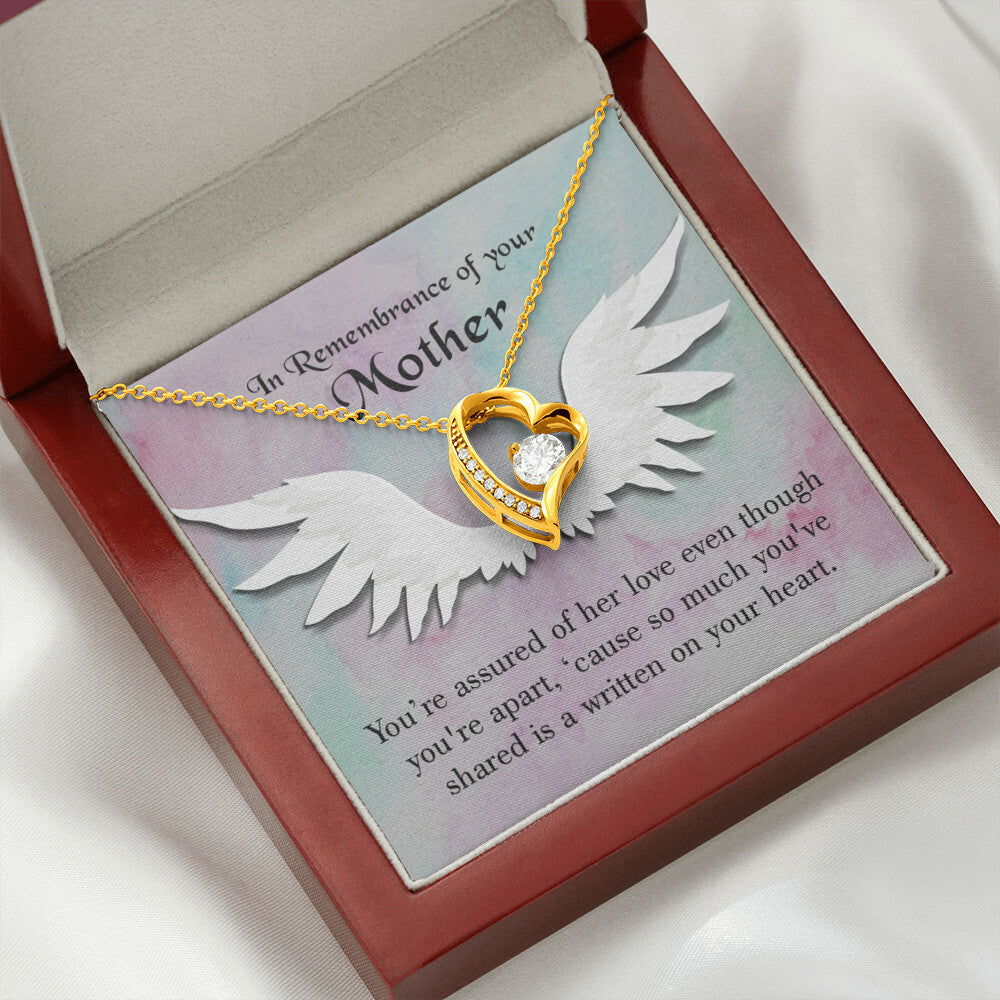 To Mom Remembrance Message We are Apart Forever Necklace w Message Card-Express Your Love Gifts