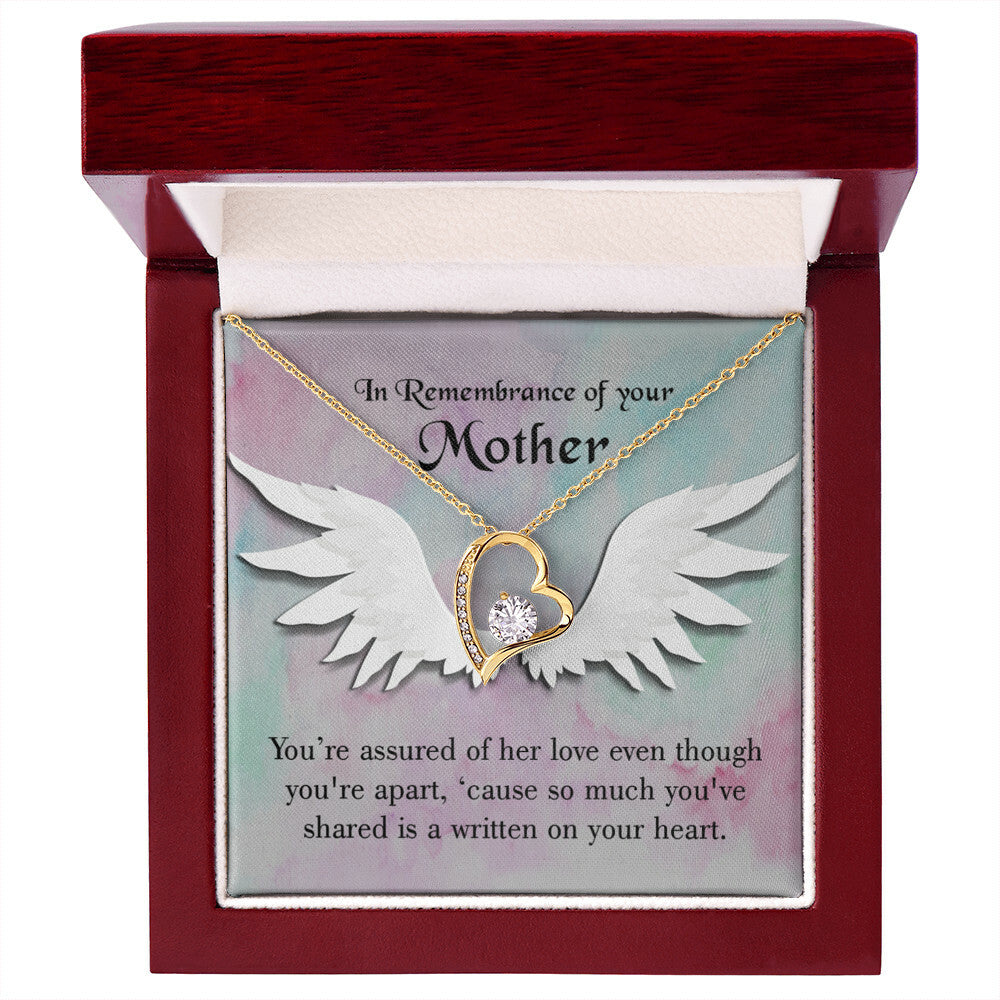 To Mom Remembrance Message We are Apart Forever Necklace w Message Card-Express Your Love Gifts