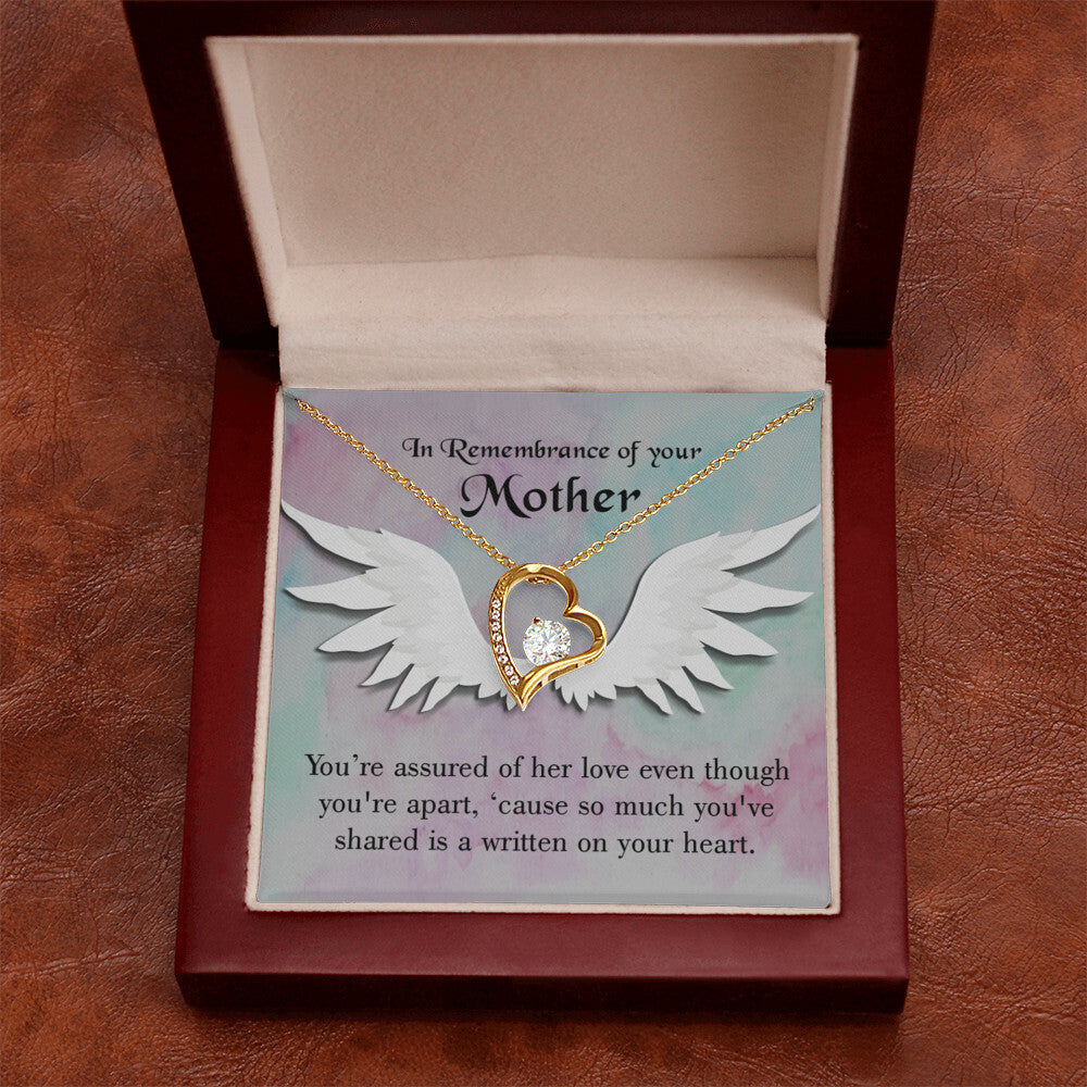 To Mom Remembrance Message We are Apart Forever Necklace w Message Card-Express Your Love Gifts