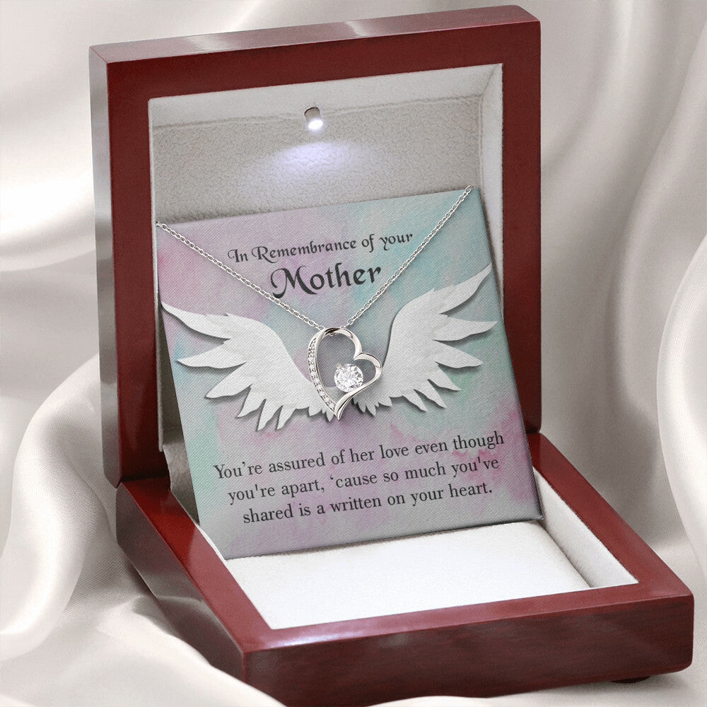 To Mom Remembrance Message We are Apart Forever Necklace w Message Card-Express Your Love Gifts