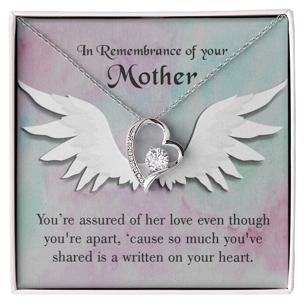 To Mom Remembrance Message We are Apart Forever Necklace w Message Card-Express Your Love Gifts