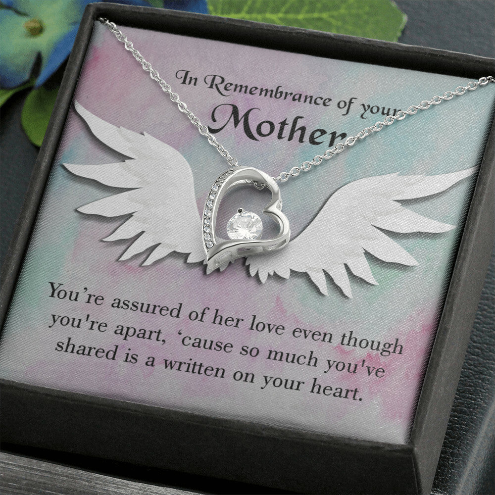 To Mom Remembrance Message We are Apart Forever Necklace w Message Card-Express Your Love Gifts