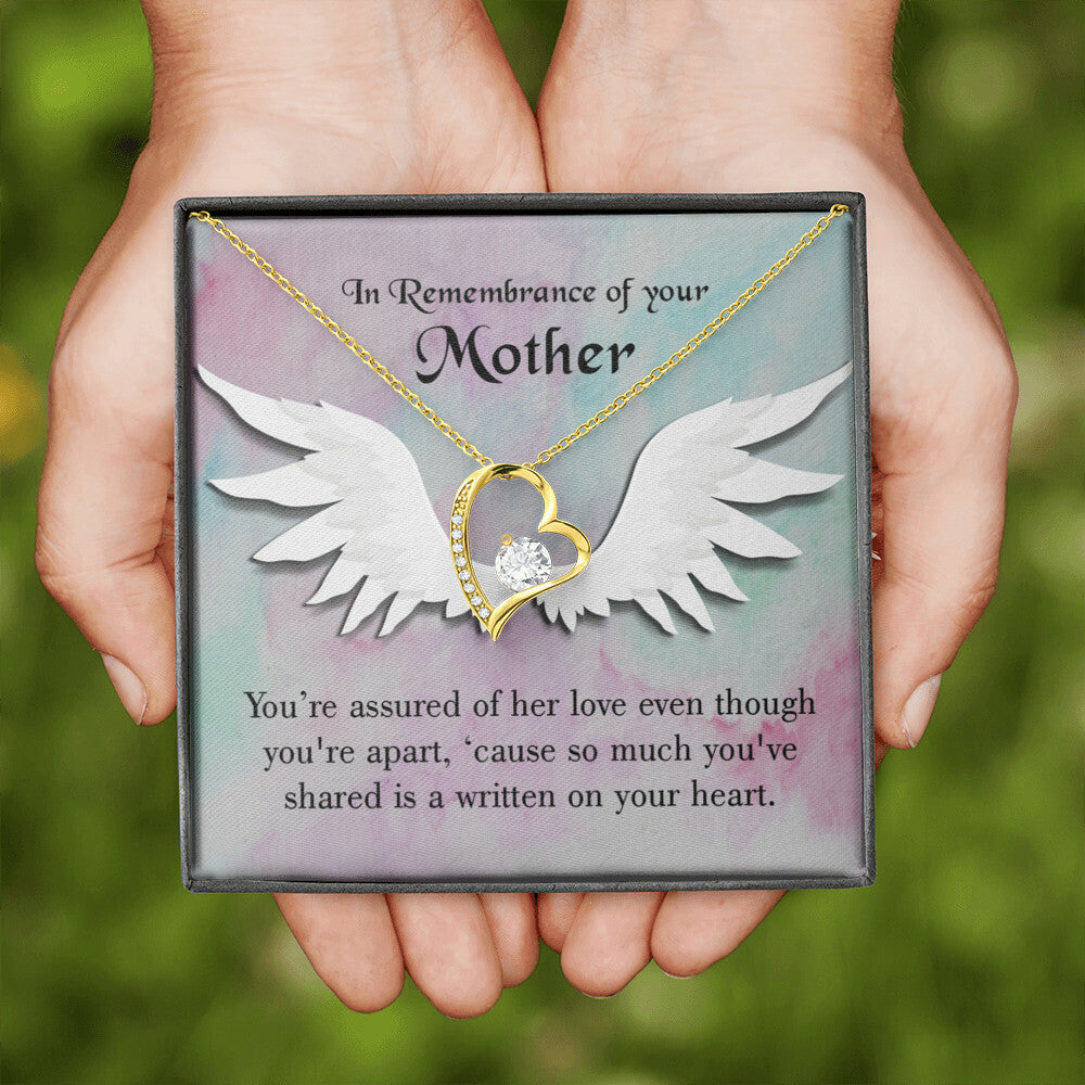 To Mom Remembrance Message We are Apart Forever Necklace w Message Card-Express Your Love Gifts