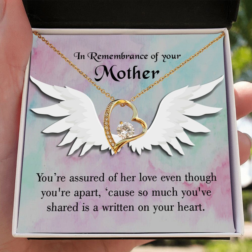 To Mom Remembrance Message We are Apart Forever Necklace w Message Card-Express Your Love Gifts