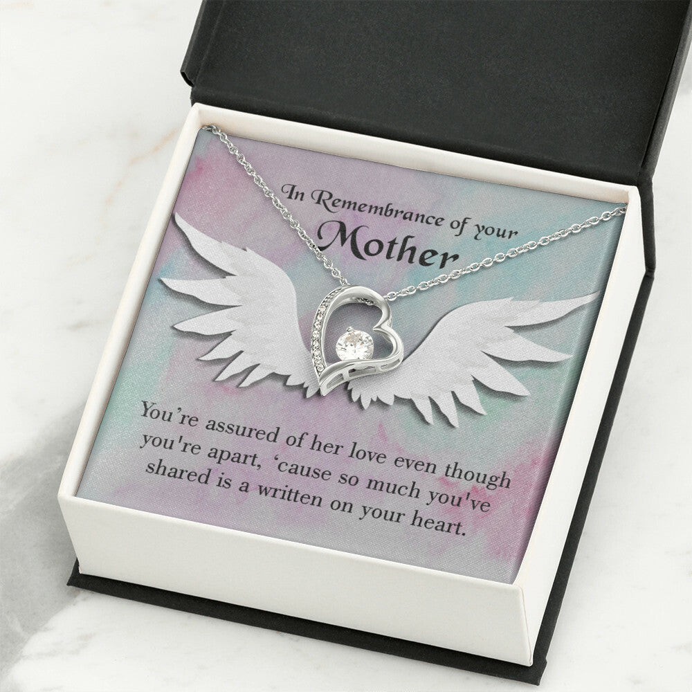 To Mom Remembrance Message We are Apart Forever Necklace w Message Card-Express Your Love Gifts