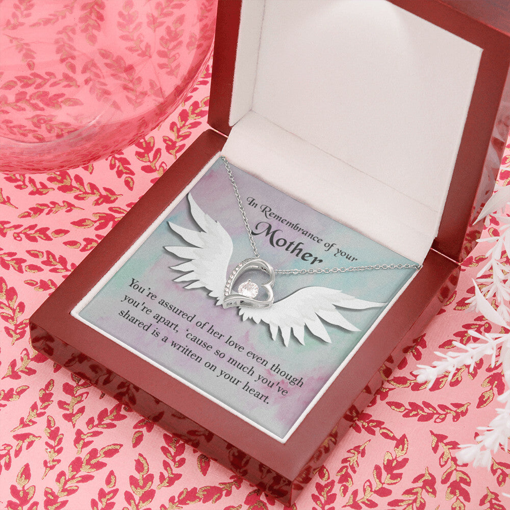 To Mom Remembrance Message We are Apart Forever Necklace w Message Card-Express Your Love Gifts