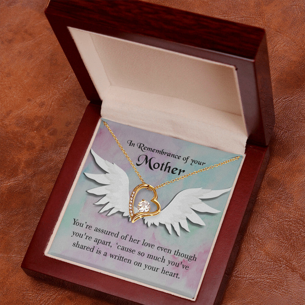 To Mom Remembrance Message We are Apart Forever Necklace w Message Card-Express Your Love Gifts