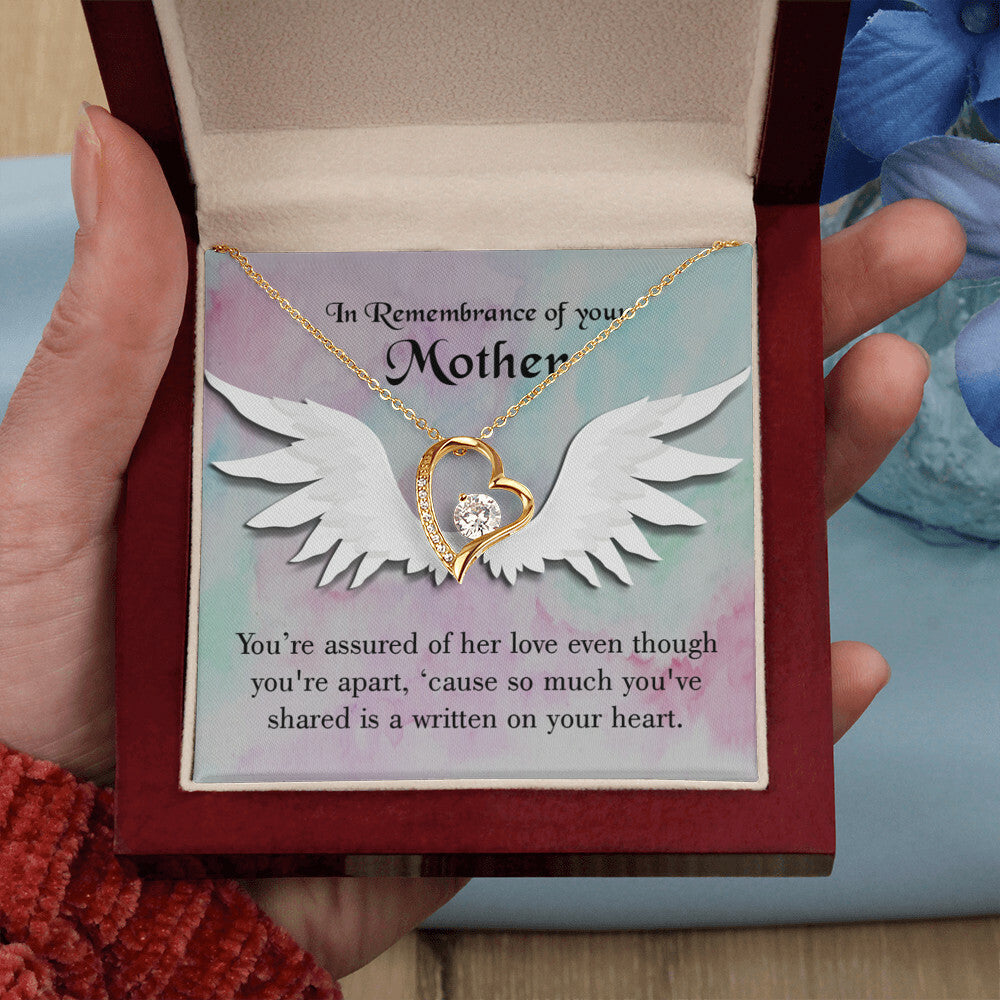 To Mom Remembrance Message We are Apart Forever Necklace w Message Card-Express Your Love Gifts