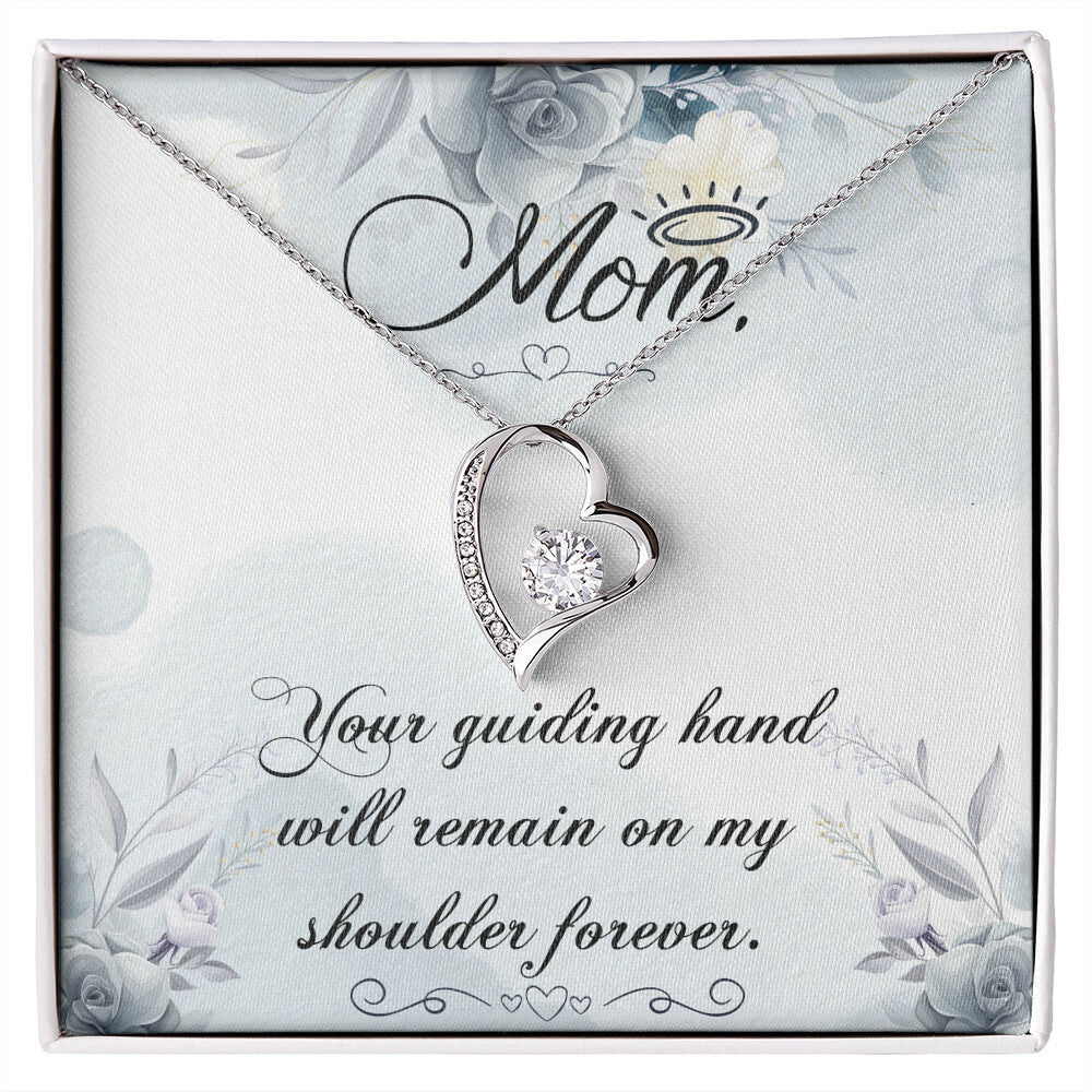 To Mom Remembrance Message Your Guiding Hand Forever Necklace w Message Card-Express Your Love Gifts