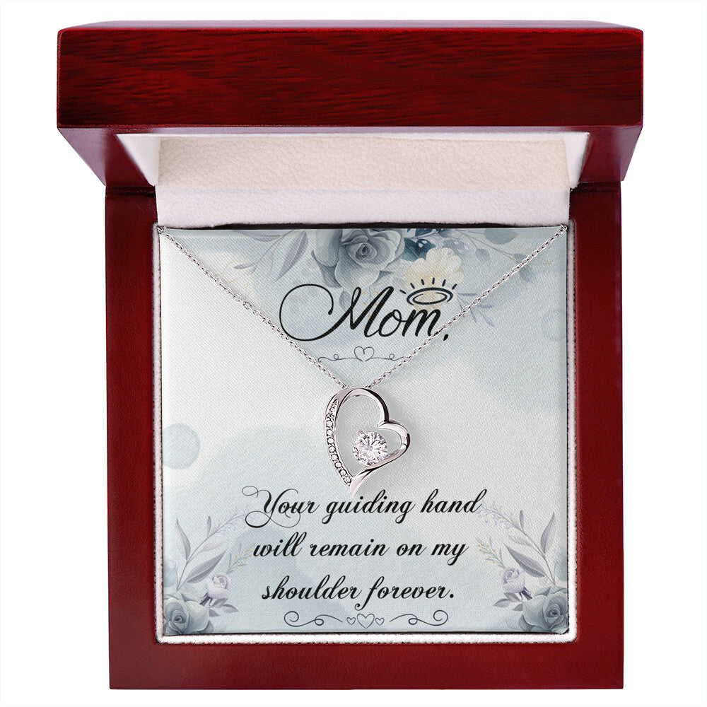 To Mom Remembrance Message Your Guiding Hand Forever Necklace w Message Card-Express Your Love Gifts