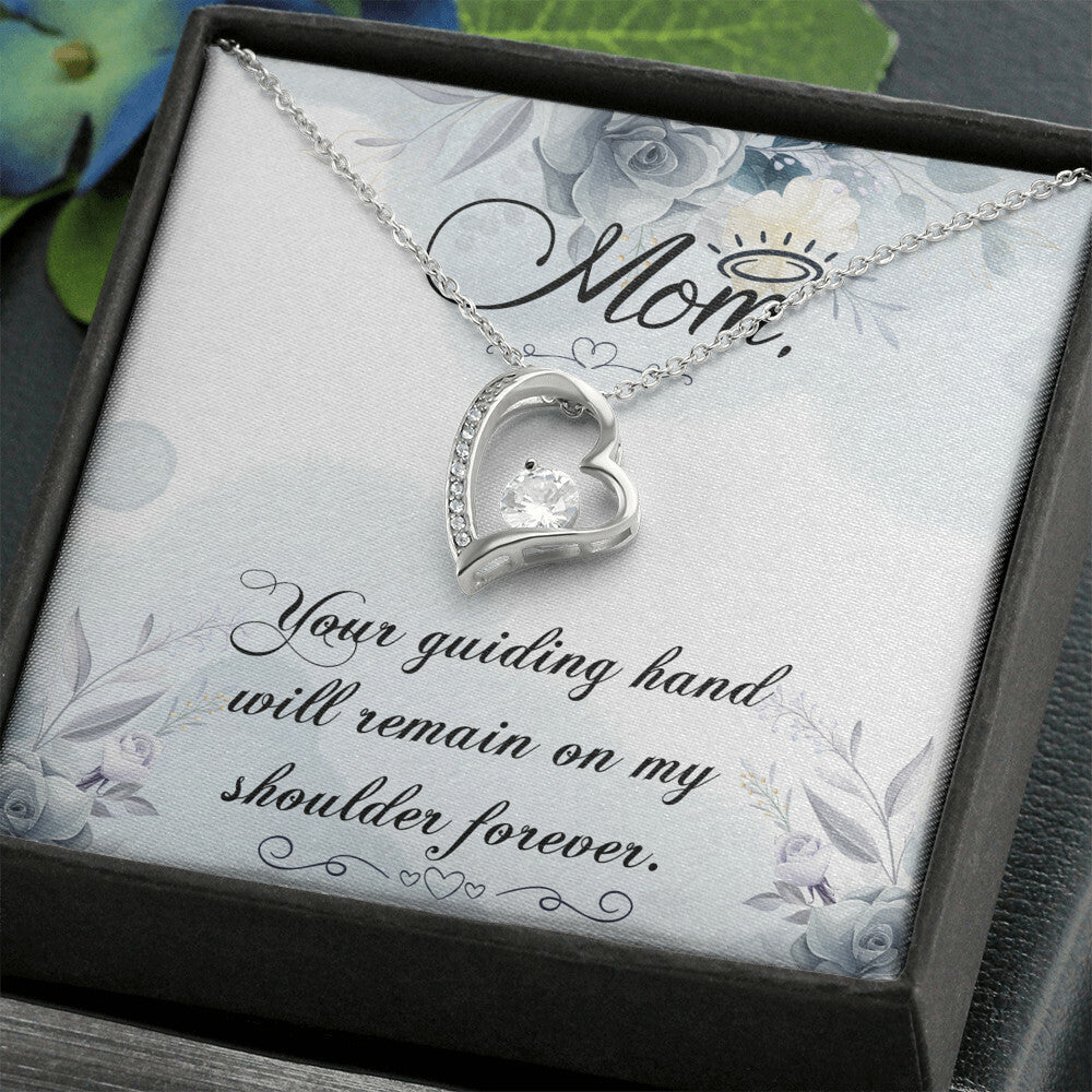 To Mom Remembrance Message Your Guiding Hand Forever Necklace w Message Card-Express Your Love Gifts