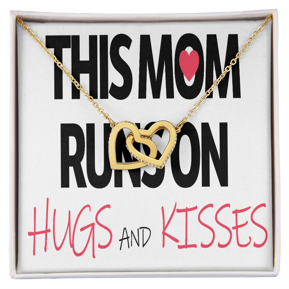 To Mom Runs on Hugs And Kisses Inseparable Necklace-Express Your Love Gifts