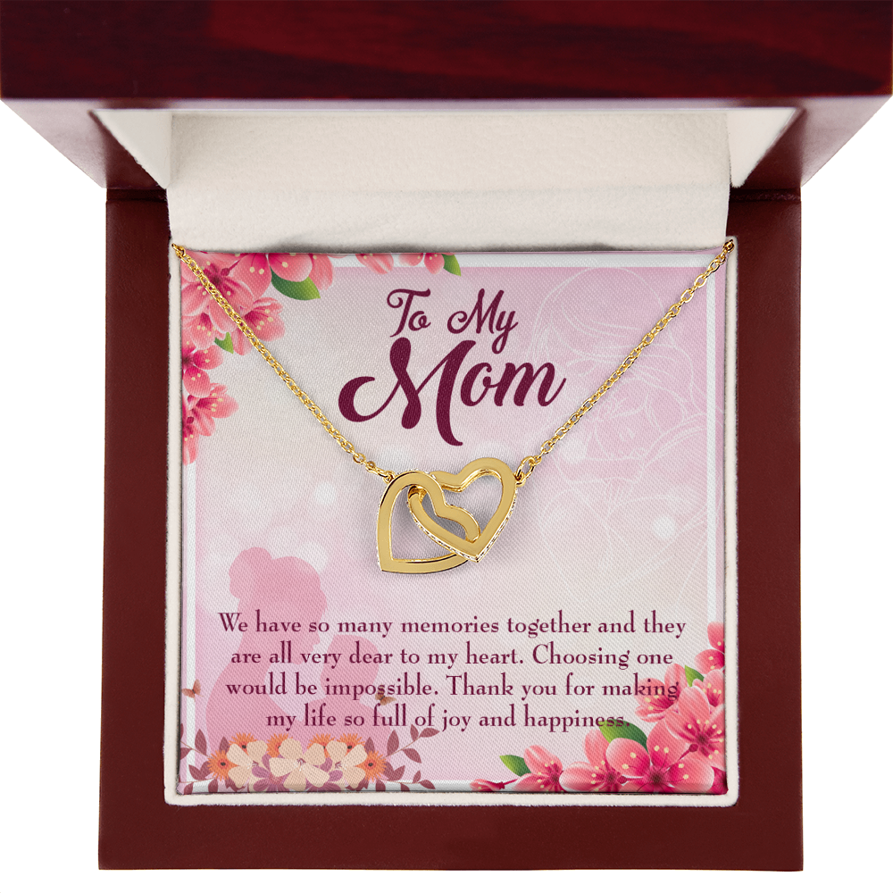 To Mom So Many Memeories Together Inseparable Necklace-Express Your Love Gifts