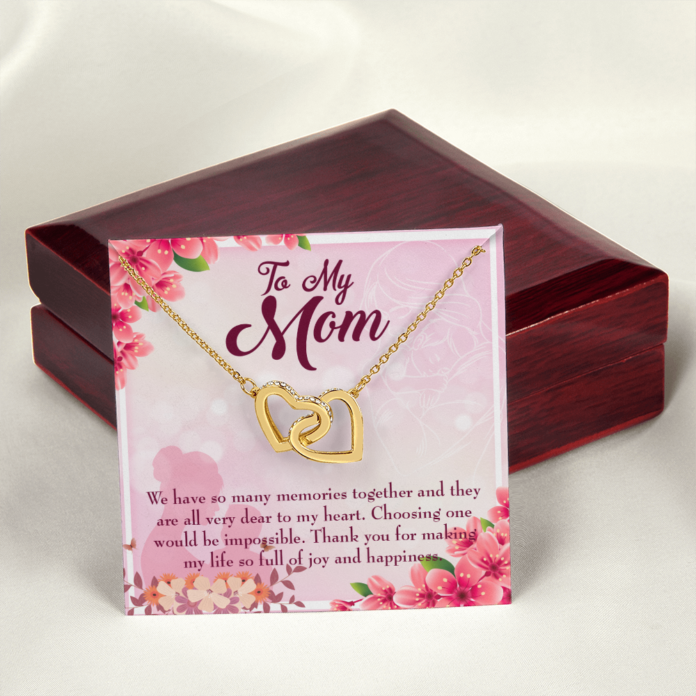 To Mom So Many Memeories Together Inseparable Necklace-Express Your Love Gifts