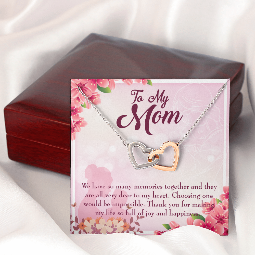 To Mom So Many Memeories Together Inseparable Necklace-Express Your Love Gifts