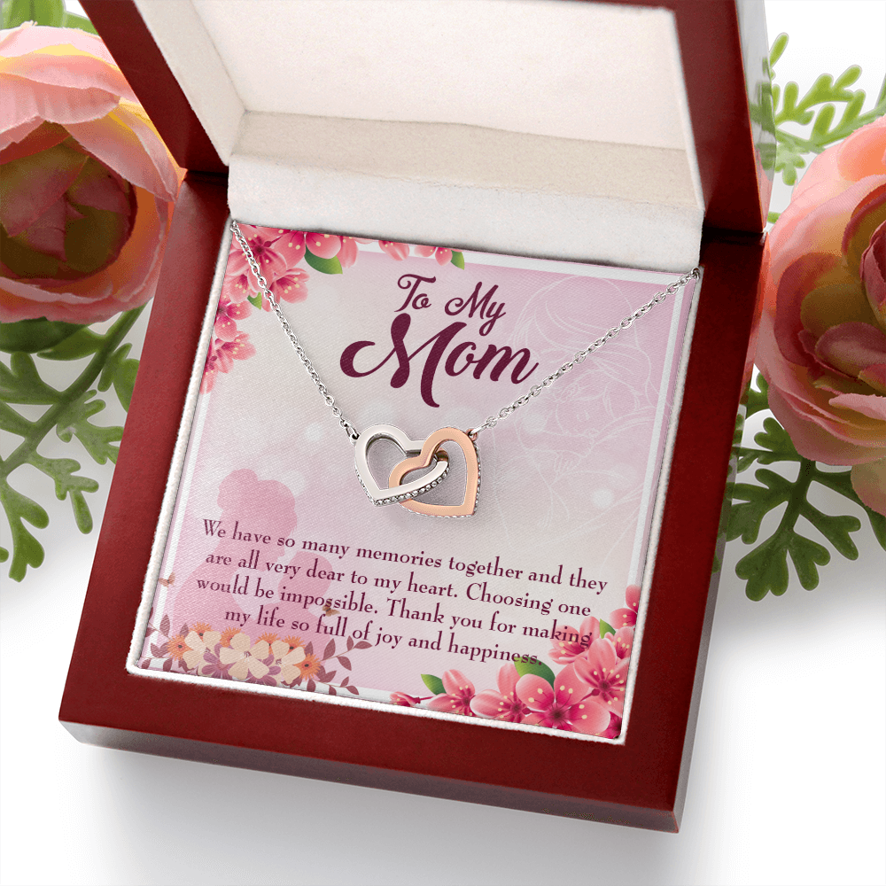 To Mom So Many Memeories Together Inseparable Necklace-Express Your Love Gifts