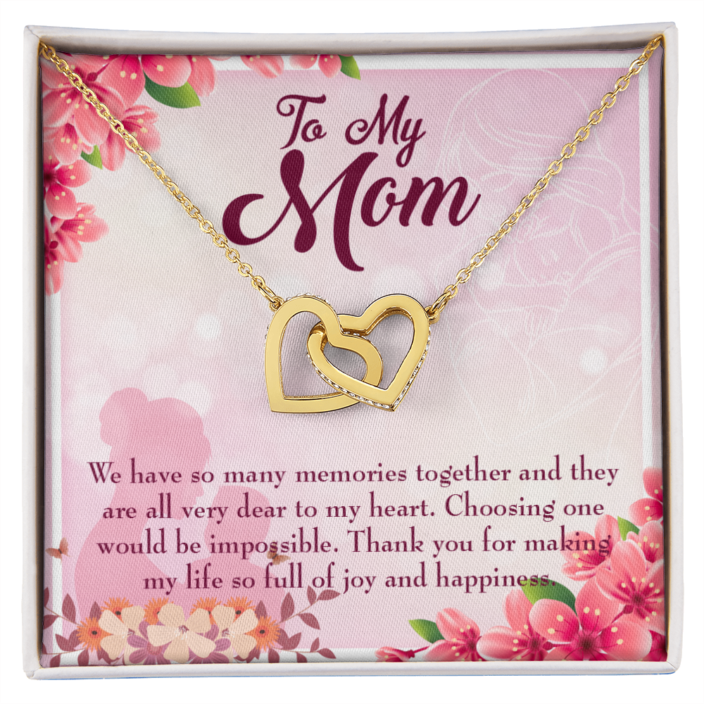 To Mom So Many Memeories Together Inseparable Necklace-Express Your Love Gifts