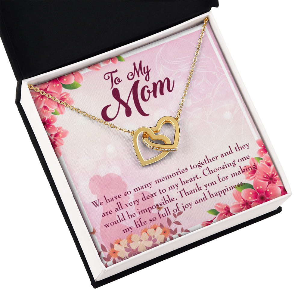 To Mom So Many Memeories Together Inseparable Necklace-Express Your Love Gifts