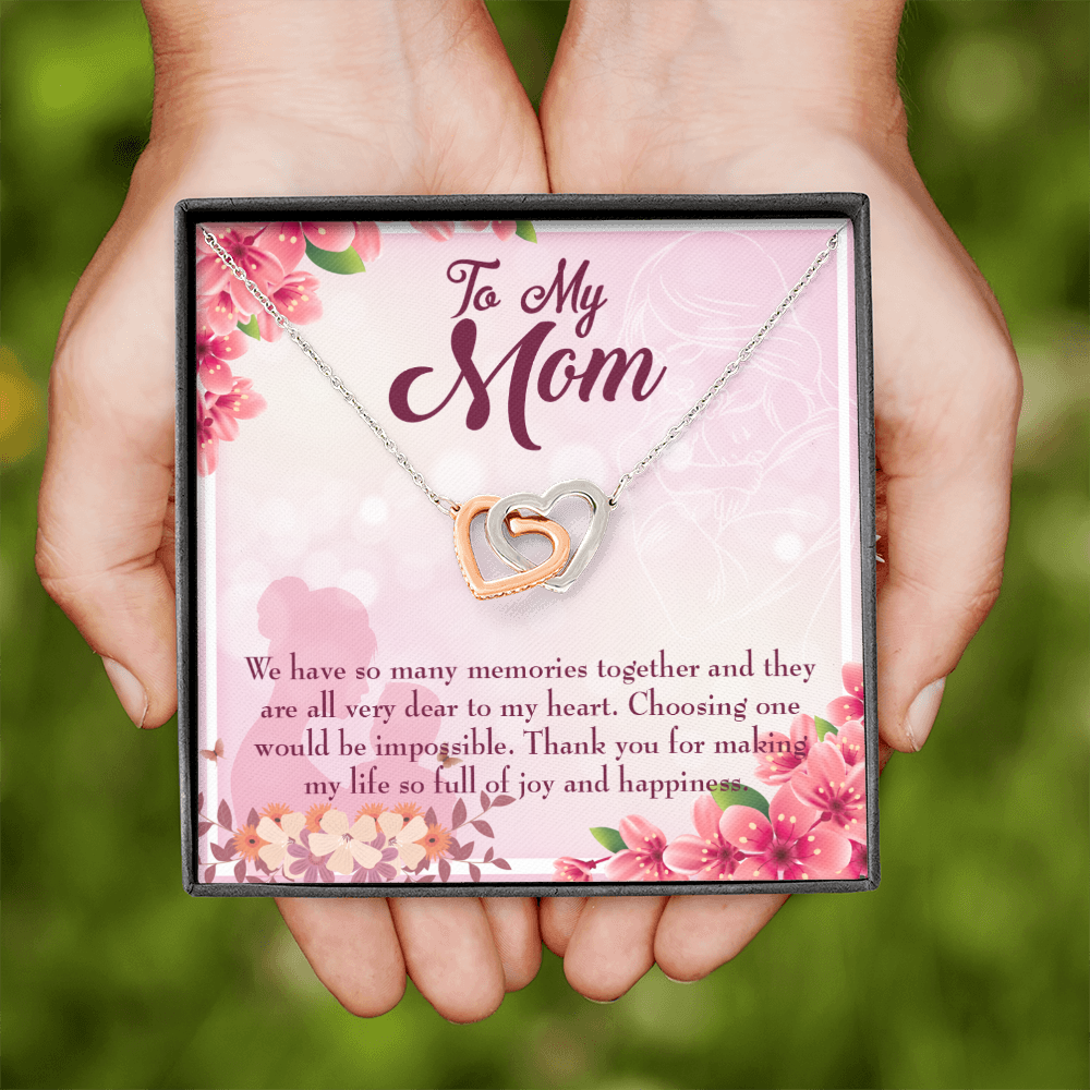 To Mom So Many Memeories Together Inseparable Necklace-Express Your Love Gifts