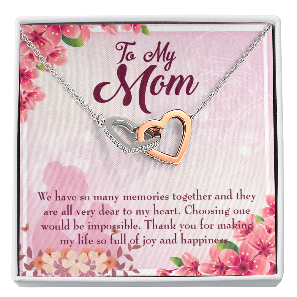 To Mom So Many Memeories Together Inseparable Necklace-Express Your Love Gifts