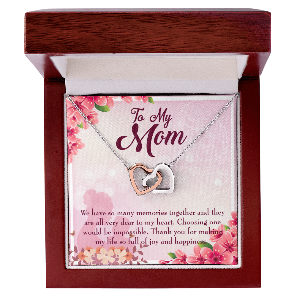 To Mom So Many Memeories Together Inseparable Necklace-Express Your Love Gifts