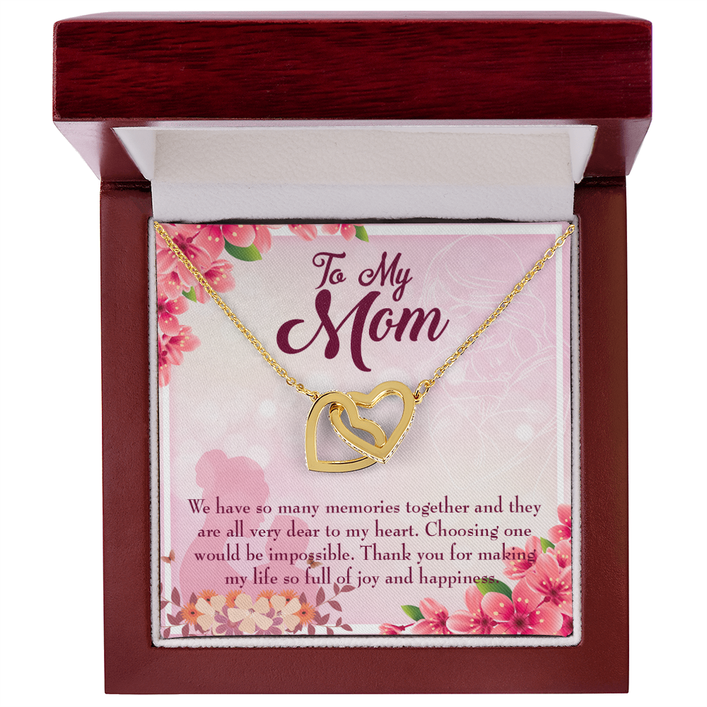 To Mom So Many Memeories Together Inseparable Necklace-Express Your Love Gifts