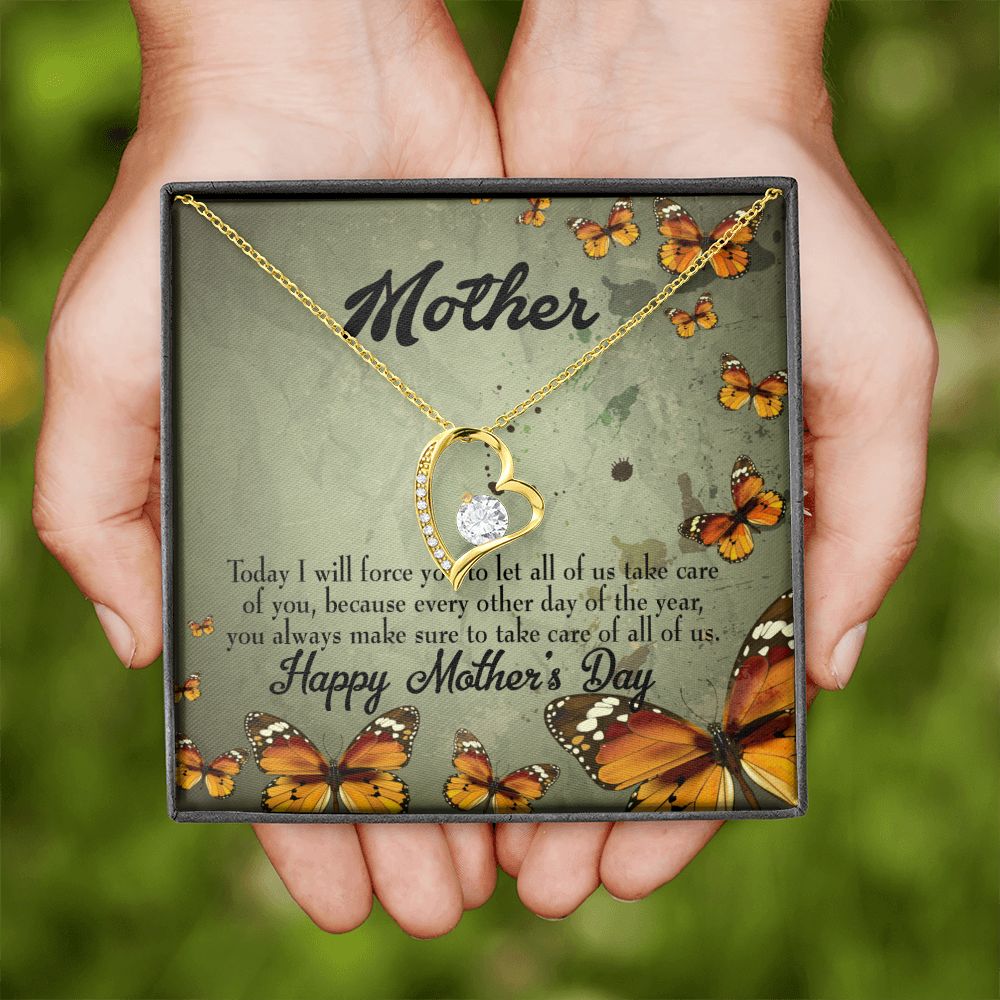 To Mom Sometimes Hurt Forever Necklace w Message Card-Express Your Love Gifts