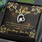 To Mom Son to Mother Forever Necklace w Message Card-Express Your Love Gifts