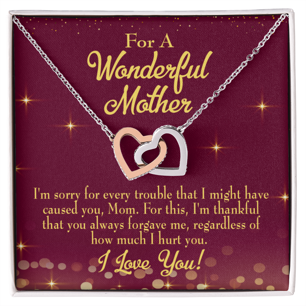 To Mom Sorry For Every Trouble Inseparable Necklace-Express Your Love Gifts