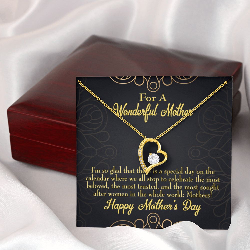 To Mom Special Day Forever Necklace w Message Card-Express Your Love Gifts