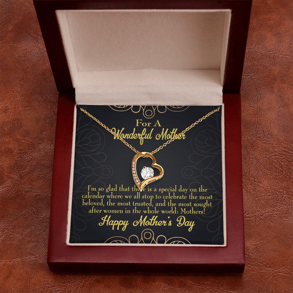 To Mom Special Day Forever Necklace w Message Card-Express Your Love Gifts