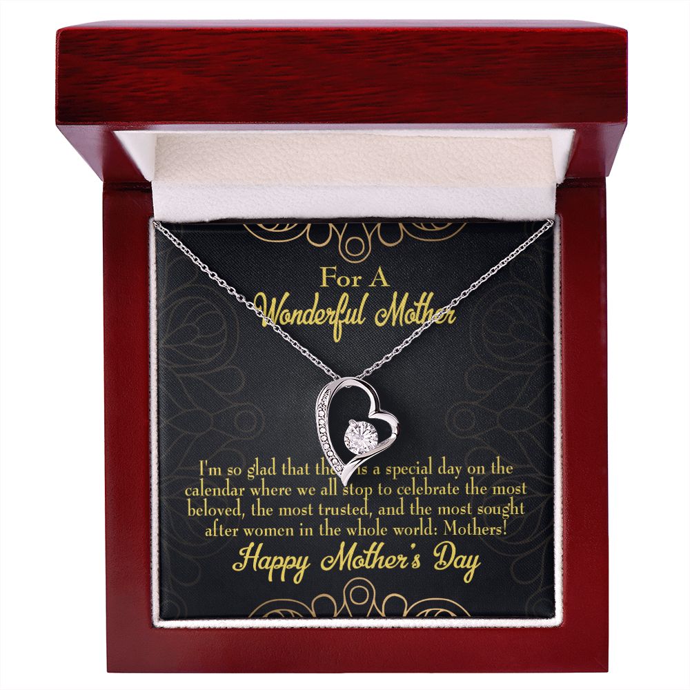 To Mom Special Day Forever Necklace w Message Card-Express Your Love Gifts