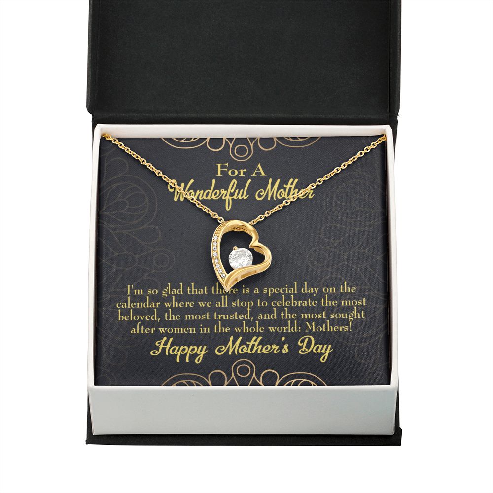 To Mom Special Day Forever Necklace w Message Card-Express Your Love Gifts