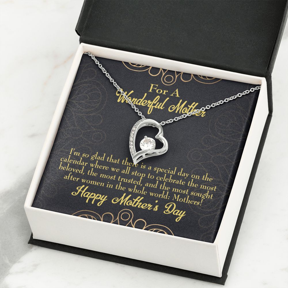 To Mom Special Day Forever Necklace w Message Card-Express Your Love Gifts