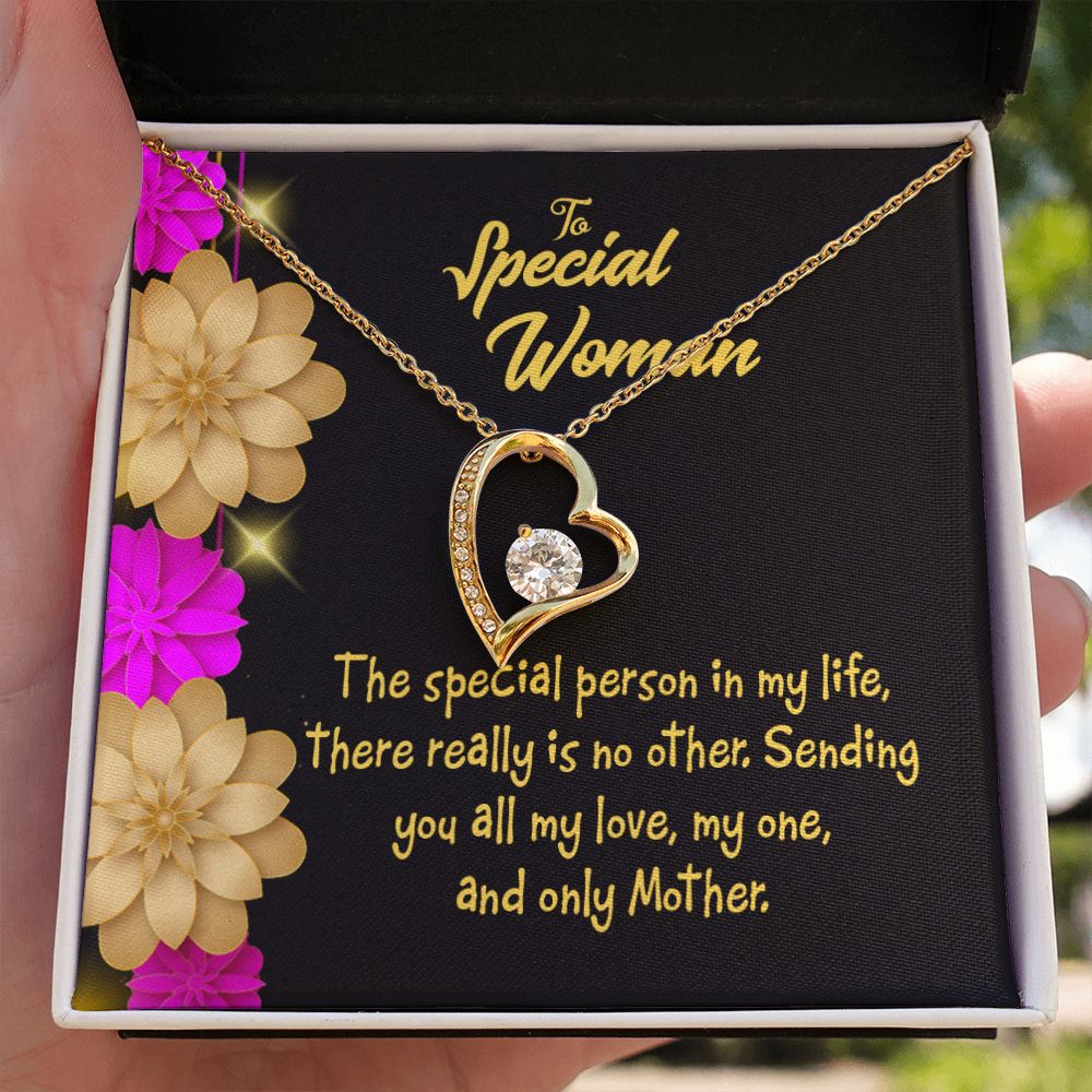 To Mom Special Mother Forever Necklace w Message Card-Express Your Love Gifts