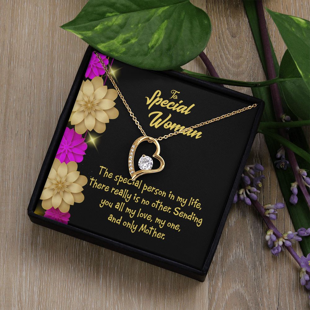 To Mom Special Mother Forever Necklace w Message Card-Express Your Love Gifts