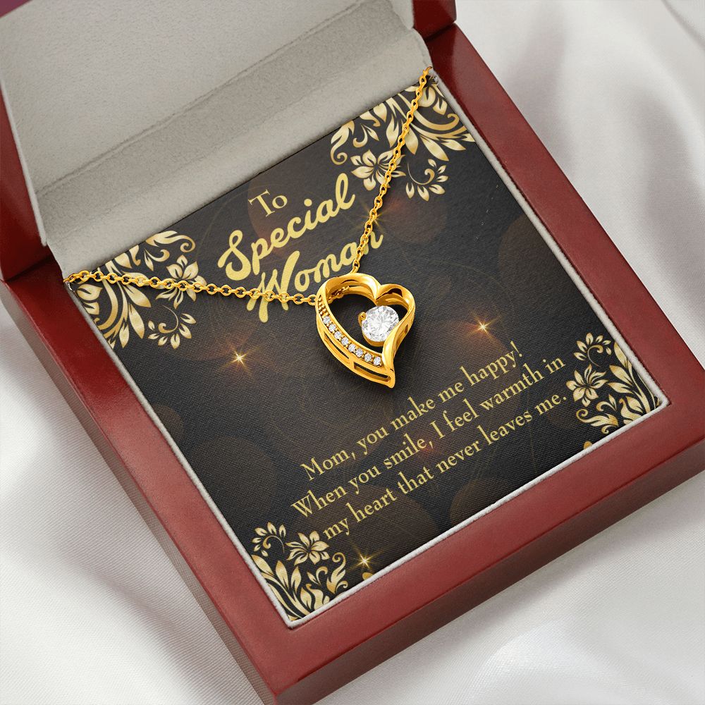 To Mom Special Woman Forever Necklace w Message Card-Express Your Love Gifts