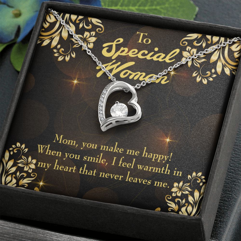 To Mom Special Woman Forever Necklace w Message Card-Express Your Love Gifts